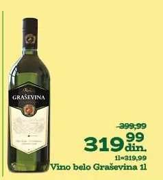 Vino belo Graševina 1l