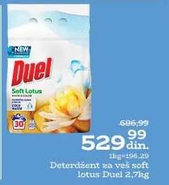 Deterdžent za veš soft lotus Duel 2,7kg