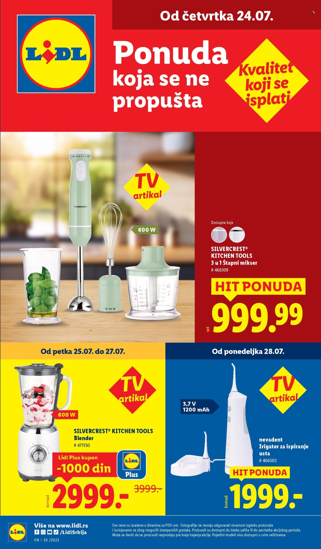 Lidl katalog - 24.07.2025 - 30.07.2025. Stranica 1