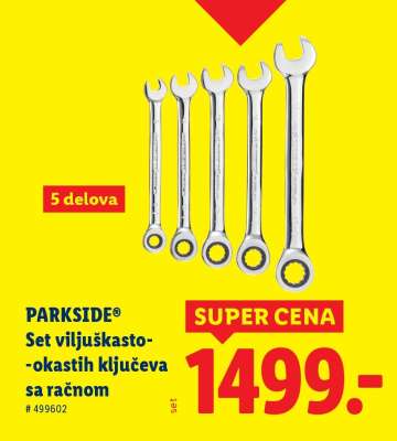 PARKSIDE Set viljuškasto-okastih ključeva sa račnom