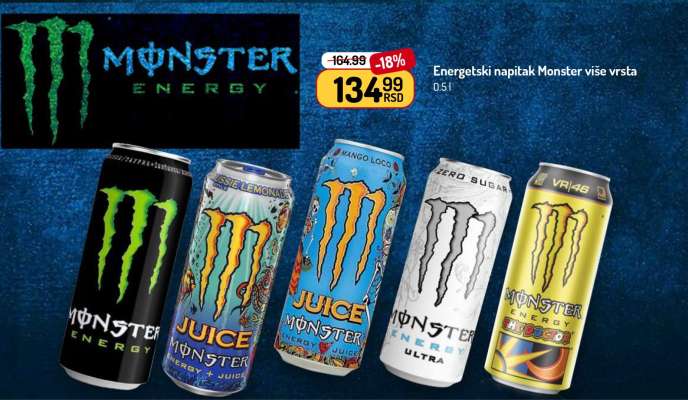 Energetski napitak Monster više vrsta