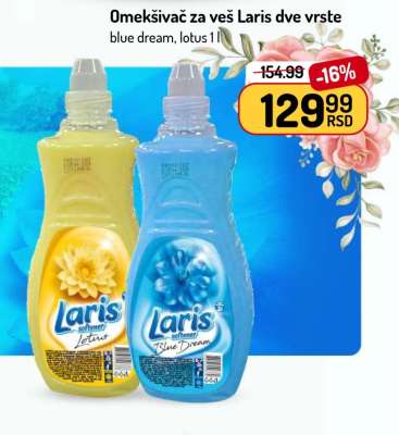 Omekšivač za veš Laris dve vrste