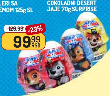 Čokoladni Desert Jaje 70g Surprise