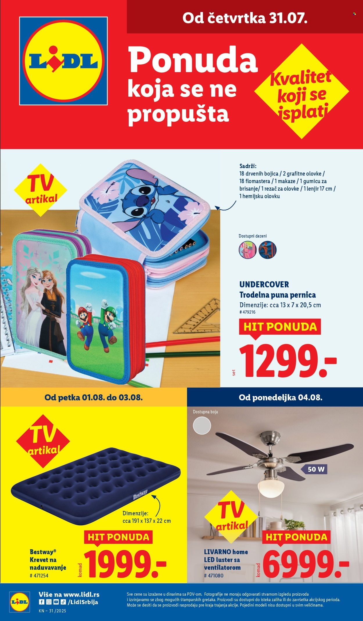 Lidl katalog - 31.07.2025 - 06.08.2025. Stranica 1