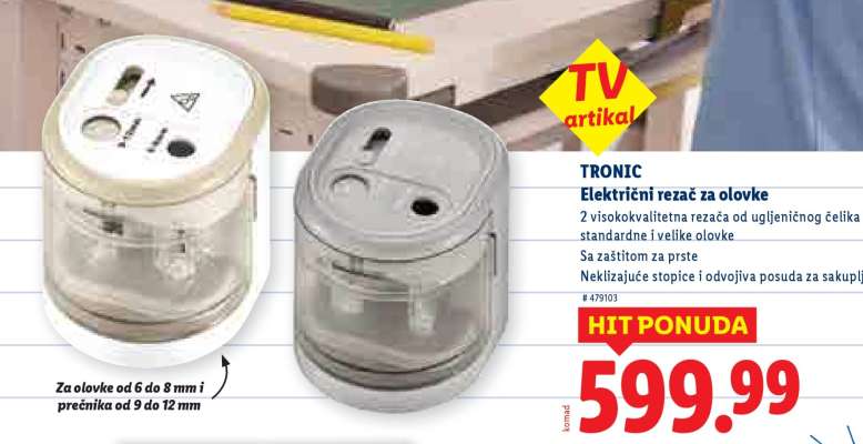 TRONIC Električni rezač za olovke