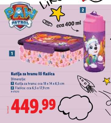 Paw Patrol Kutija za hranu ili flašica