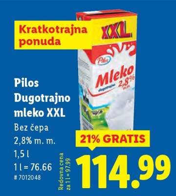 Pilos Dugotrajno mleko XXL