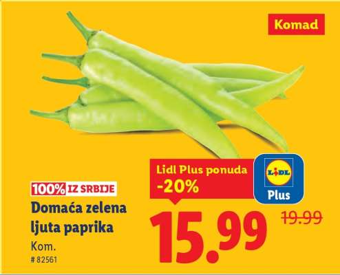 Domaća zelena ljuta paprika