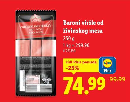 Baroni viršle od živinskog mesa
