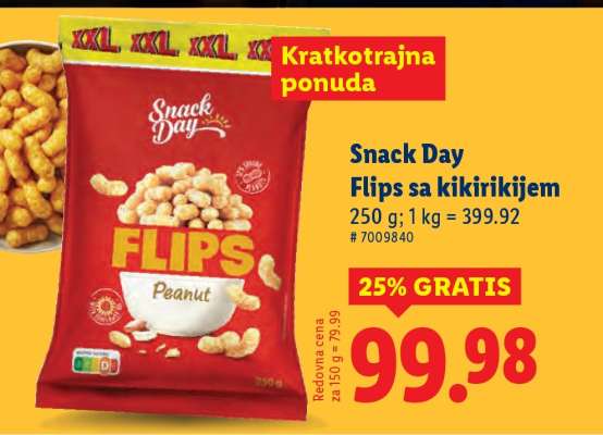 Snack Day Flips sa kikirikijem