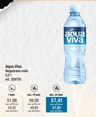 Aqua Viva Negazirana voda