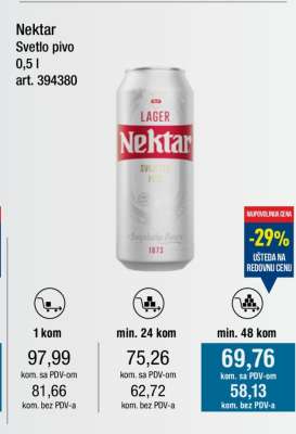 Nektar Svetlo pivo 0,5 l