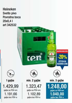 heineken svetlo pivo