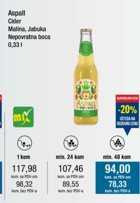 Aspall Cider Malina, Jabuka