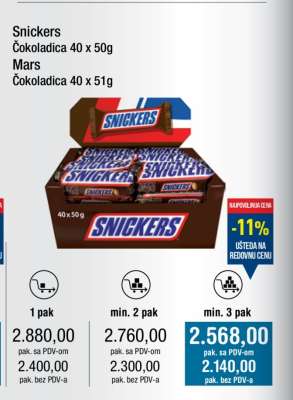 Snickers, Mars