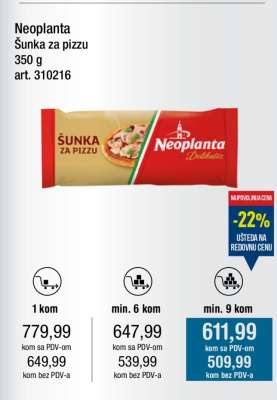 Neoplanta Šunka za pizzu