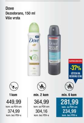 Dove Dezodorans 150 ml