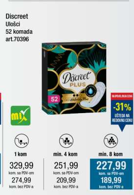 Discreet Ulošci 52 komada