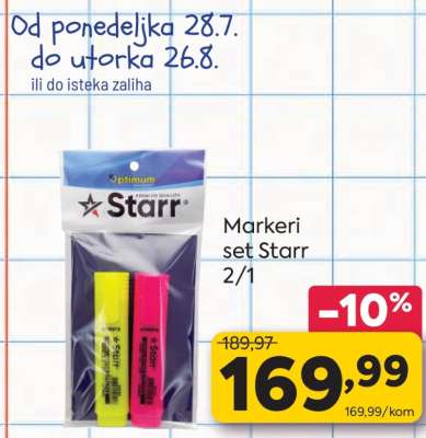 Markeri set Starr 2/1