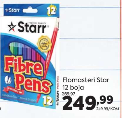Flomasteri Star 12 boja