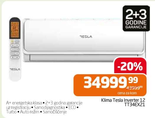 Klima Tesla Inverter 12 TT34EX21