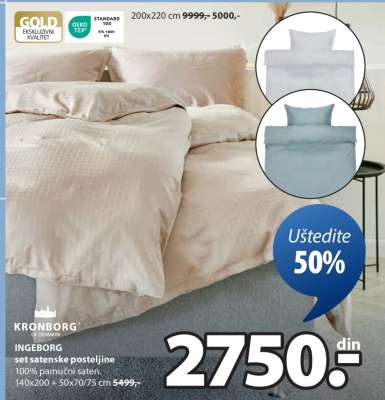INGEBORG SET SATENSKE POSTELJINE
