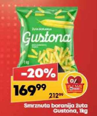 Smrznuta boranija žuta Gustona, 1kg