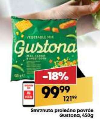 Smrznuto prolećno povrće Gustona, 450g