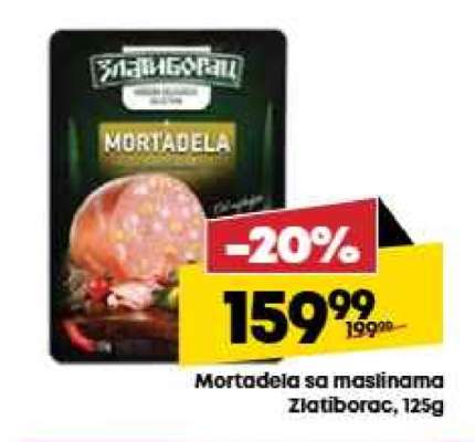 Mortadela sa maslinama Zlatiborac, 125g