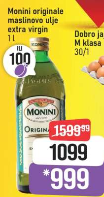 Monini originale maslinovo ulje extra virgin