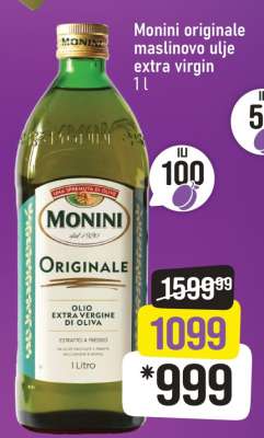 Monini originale maslinovo ulje extra virgin 1 l