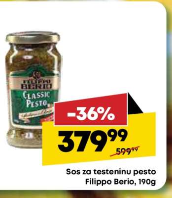Sos za testeninu pesto Filippo Berio , 190g