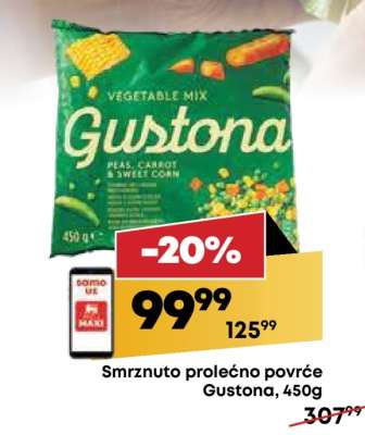 Smrznuto prolećno povrće Gustona, 450g