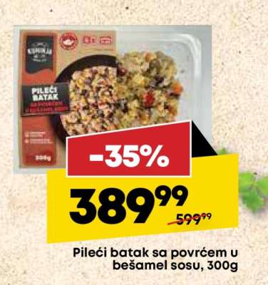 Pileći batak sa povrćem u bešamel sosu, 300g