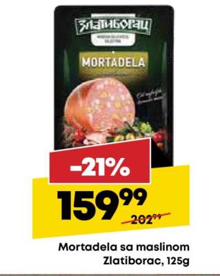 Mortadela sa maslinom Zlatiborac, 125g