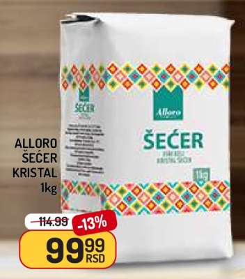 ALLORO ŠEĆER KRISTAL 1kg