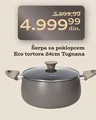Šerpa sa poklopcem Eco tortora 24cm Tognana