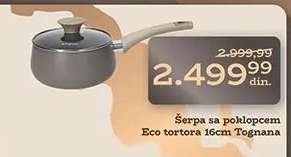 Šerpa sa poklopcem Eco tortora 16cm Tognana