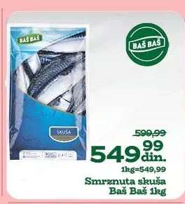 Smrznuta skuša Baš Baš 1kg