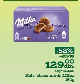 Keks choco minis Milka 150g