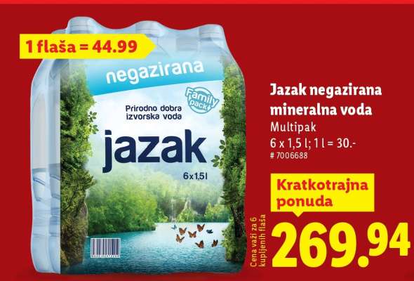 Jazak Negazirana mineralna voda