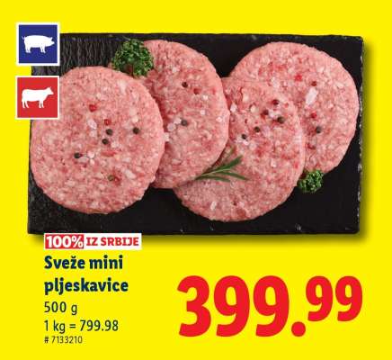 Sveže mini pljeskavice
