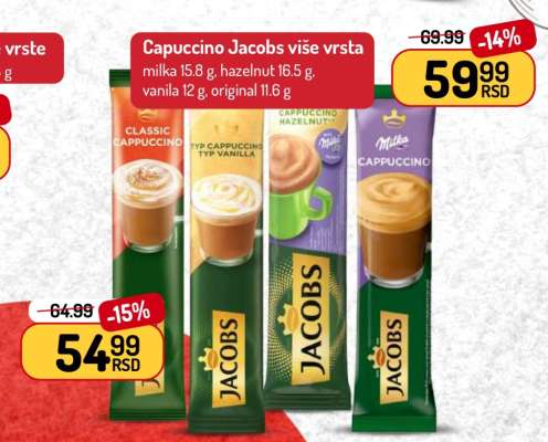 Capuccino Jacobs više vrsta