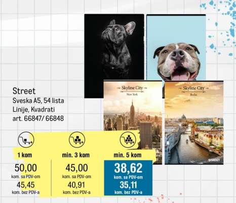 Street Sveska A5, 54 lista