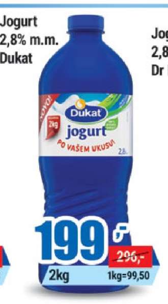 Jogurt 2,8% m.m. Dukat