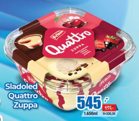 Sladoled Quattro Zuppa