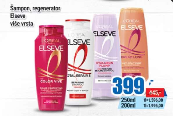 Šampon, regenerator Elseve