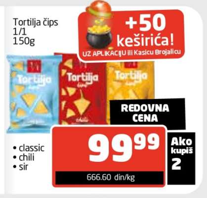 Tortilja čips 1/1 150g