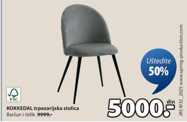KOKKEDAL TRPEZARIJSKA STOLICA