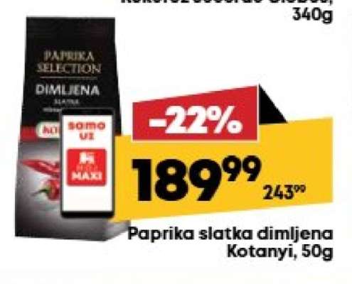 Paprika slatka dimljena Kotanyi 50g